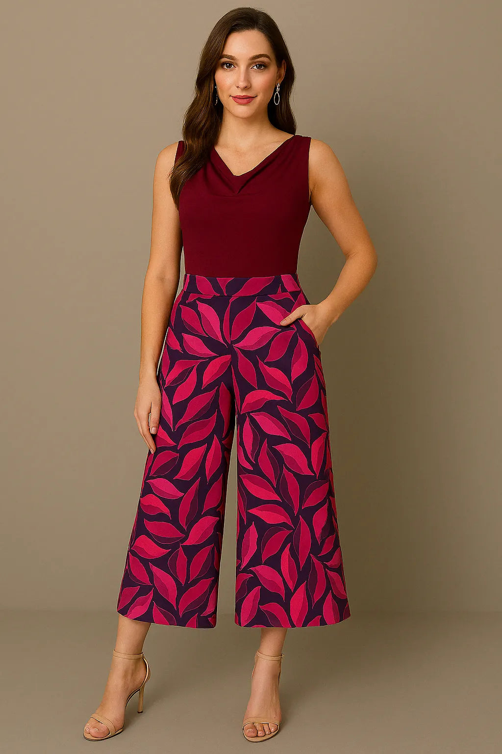 Elegant tango trousers with jersey waistband.