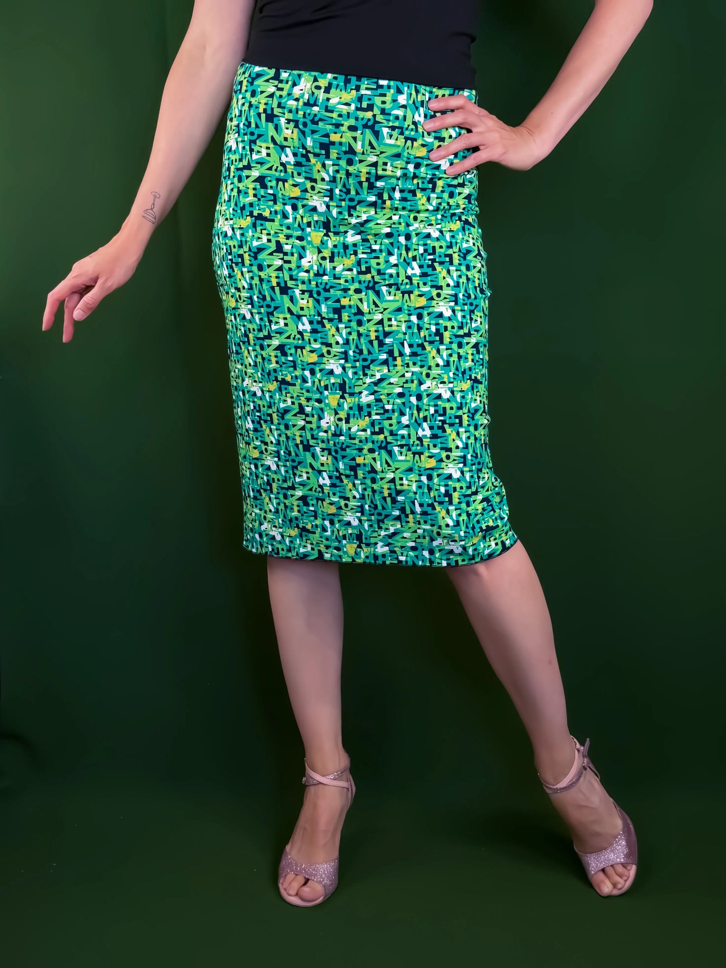 Exclusive viscose tango skirt with elegant summer style