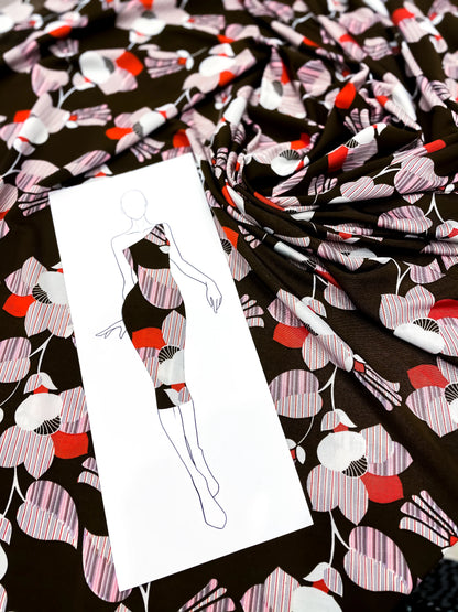 Elegant viscose tango dress with accent belt