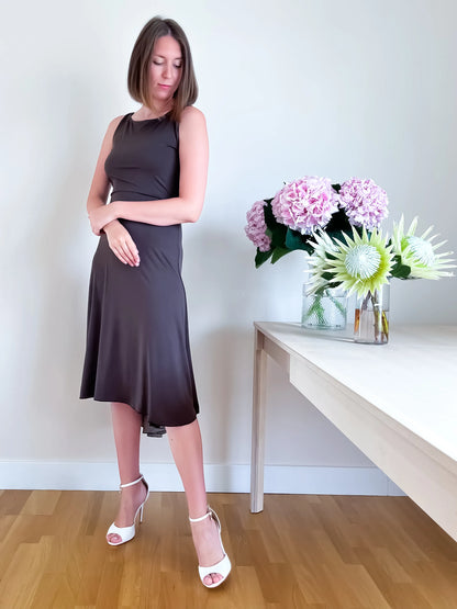 Limited edition tango dress with voluminous silk insert