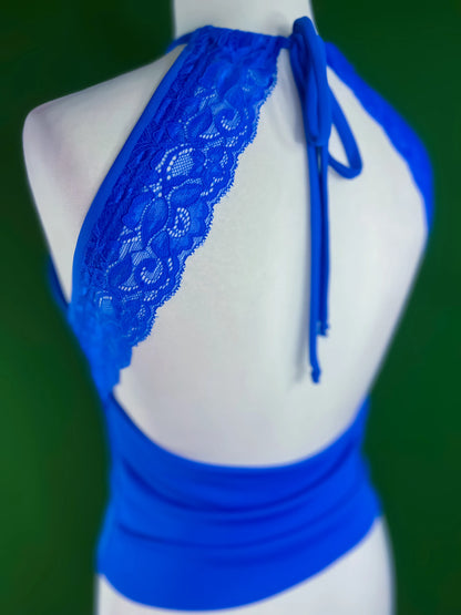 Stunning tango halter top with lace back straps