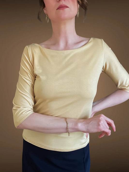 Silky jersey tango top with breathable lining