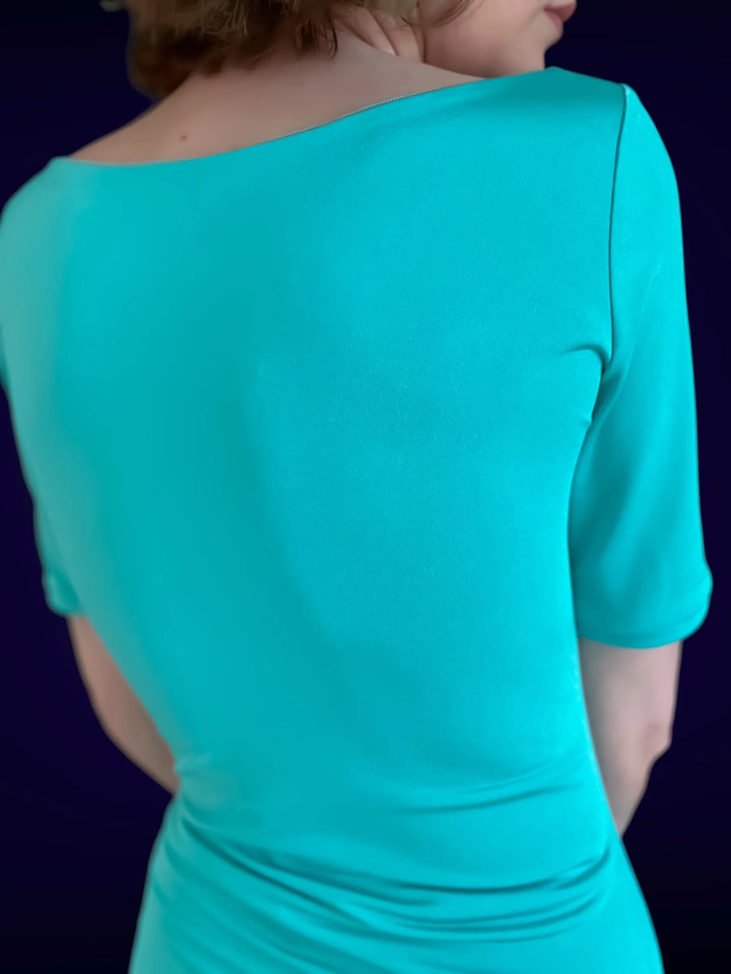 Essential turquoise tango top in silky jersey