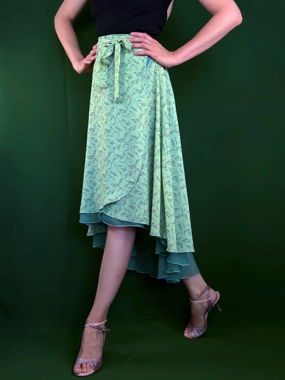 Airy wrap tango skirt