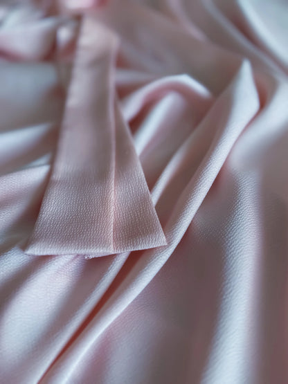 Pearl Pink Satin Wrap Skirt