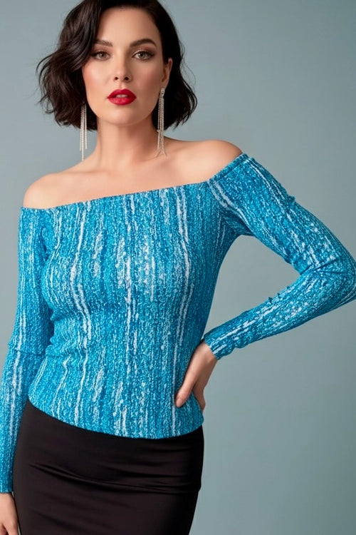 Haut tango turquoise en viscose douce en édition limitée