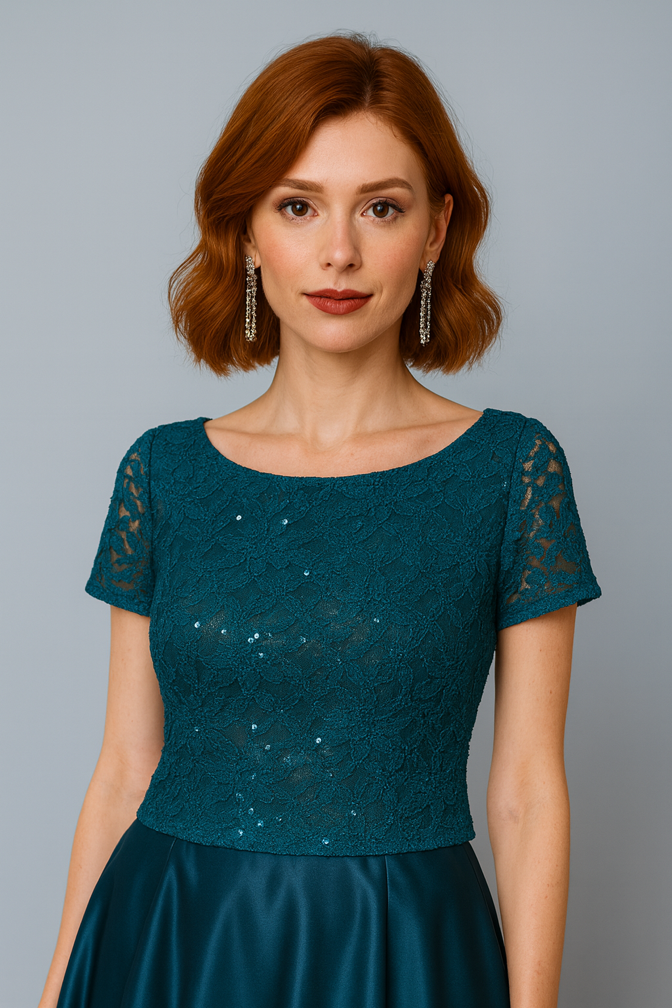 Shimmering lace tango top with open back