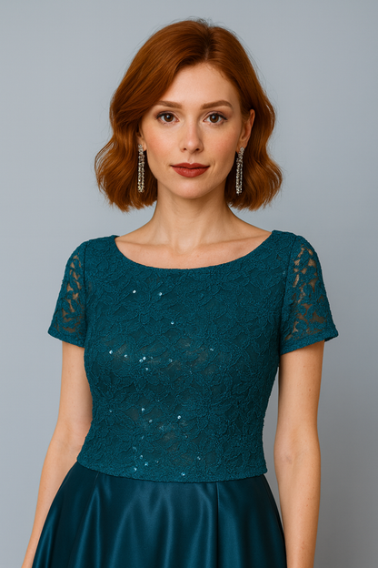 Shimmering lace tango top with open back