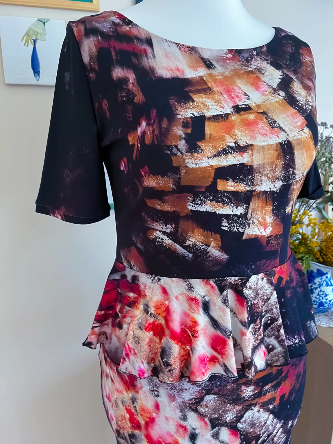 Viscose Tango Set – Peplum Top and Pencil Skirt