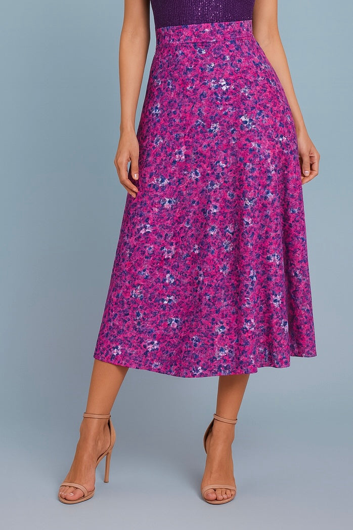 Graceful lightweight jersey tango skirt with flowing silhouette