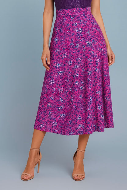 Graceful lightweight jersey tango skirt with flowing silhouette