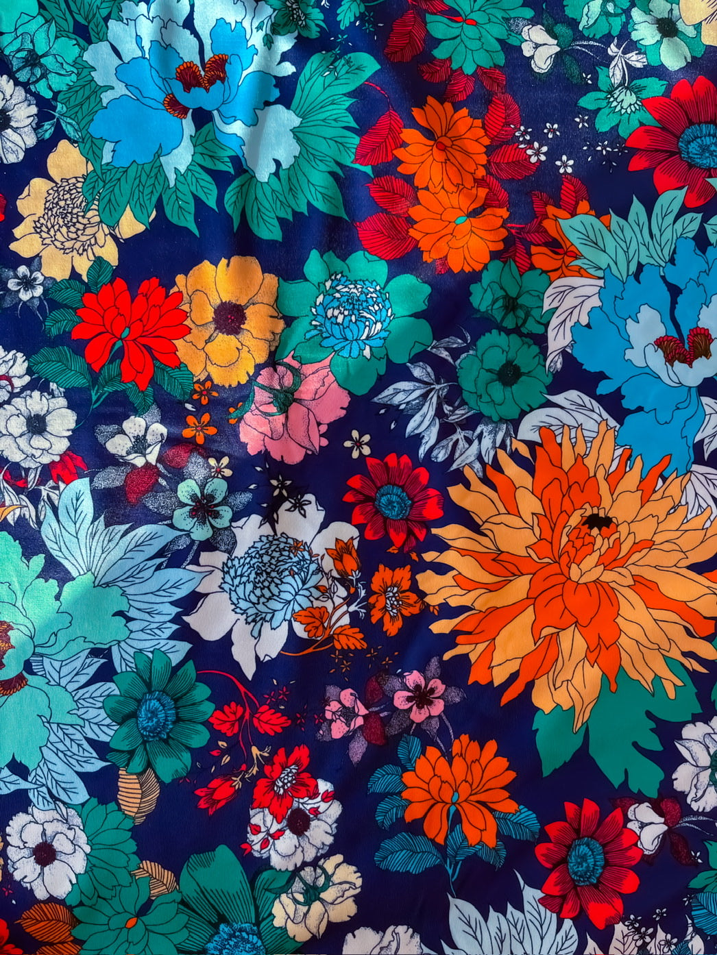 Floral jersey tango top