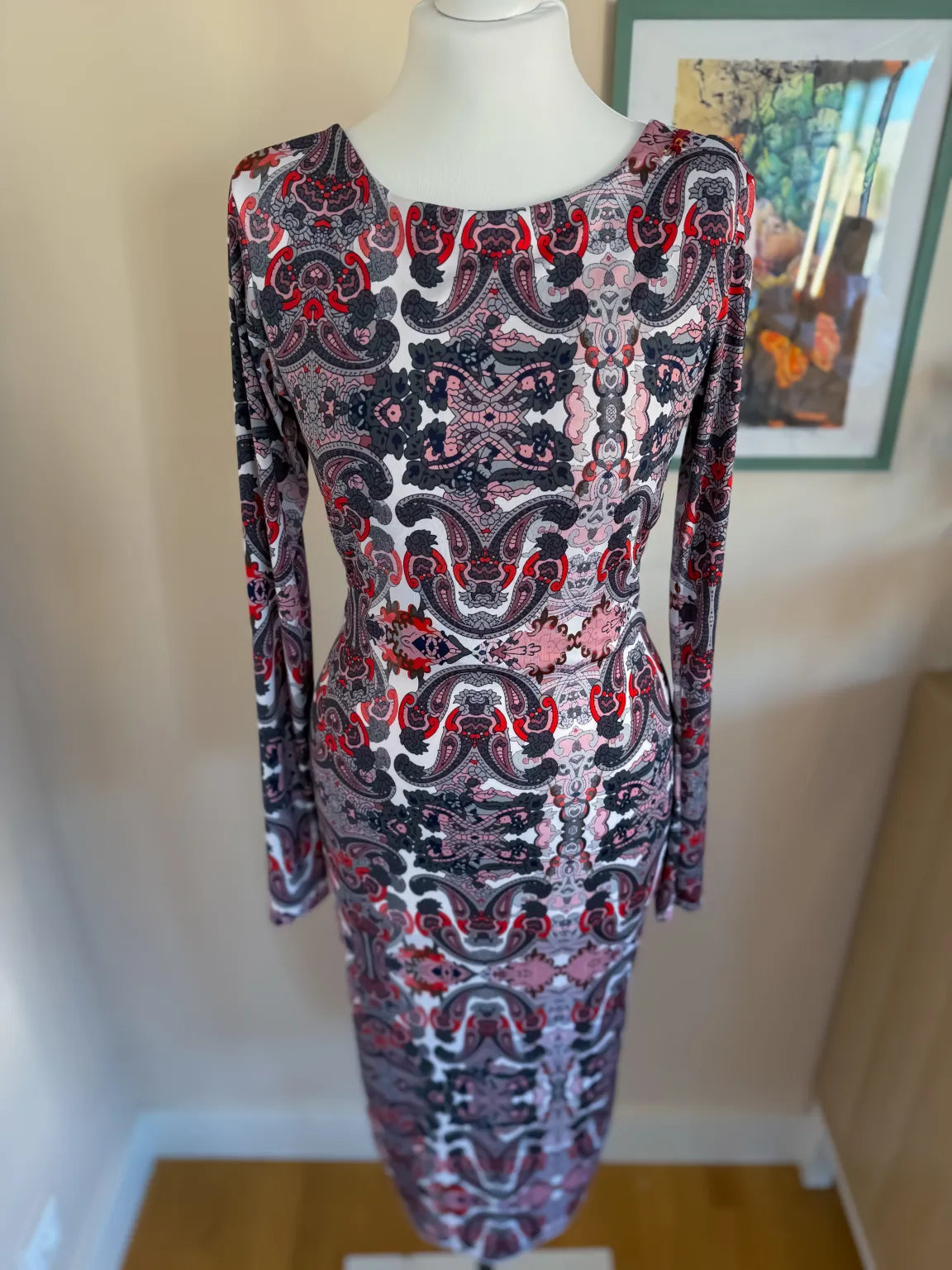 Long Sleeve Tango Dress with Dramatic Open Back