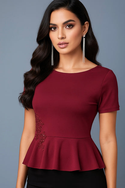 Exclusive top made of silky jersey with lining