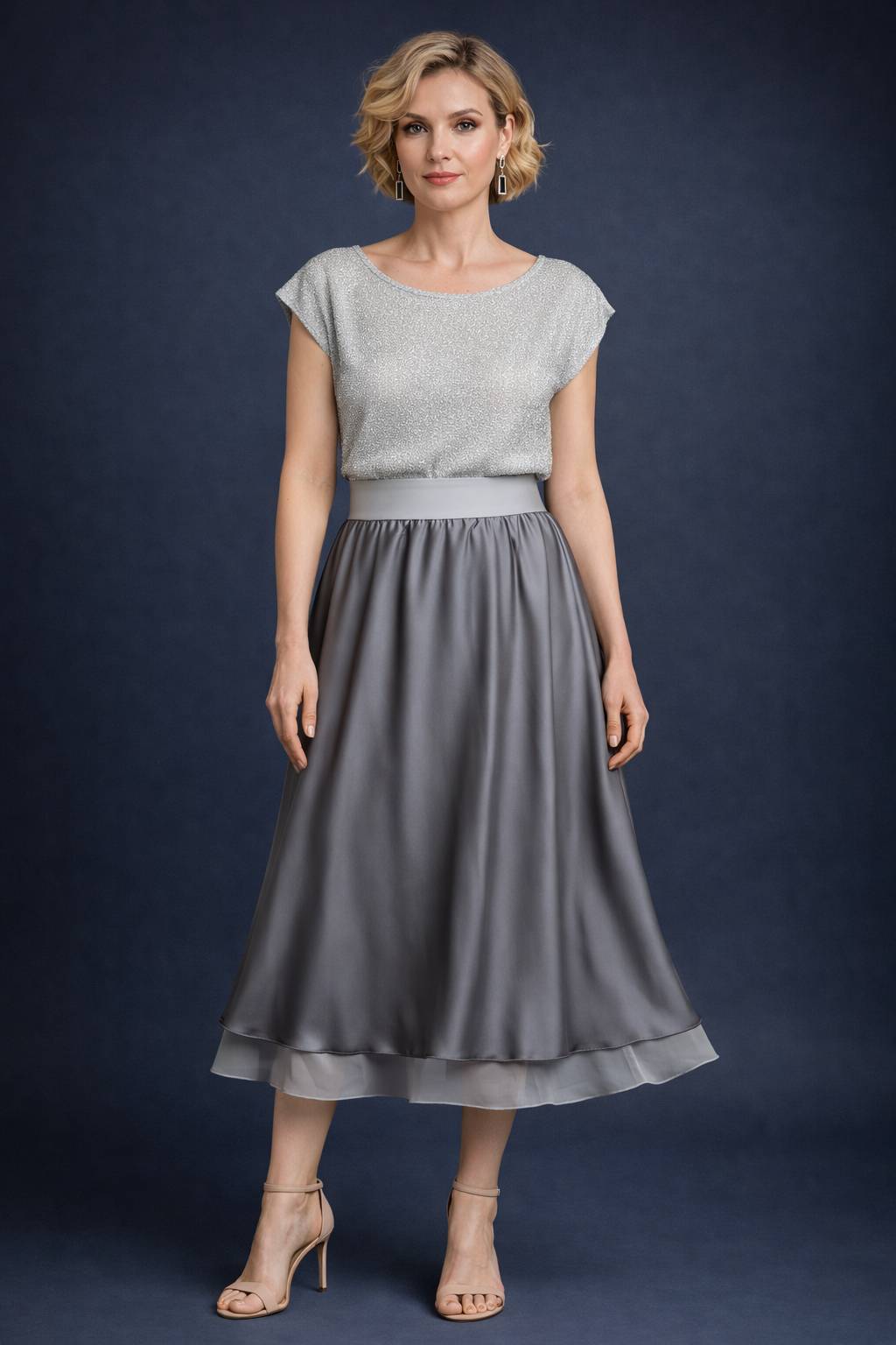 Two-Layer Flowing Tango Skirt with a Silk Top Layer