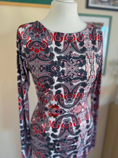 Long Sleeve Tango Dress with Dramatic Open Back