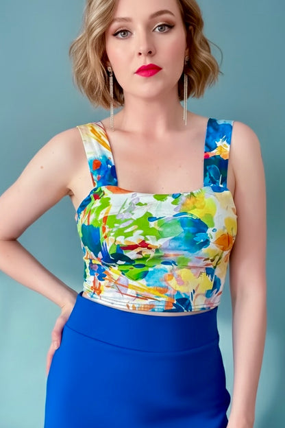 Comfortable lined jersey tango top for graceful movement