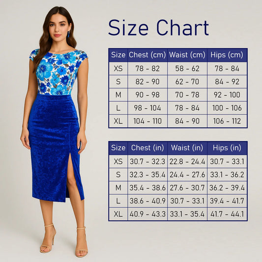 ATango size chart in centimeters and inches for tango clothes