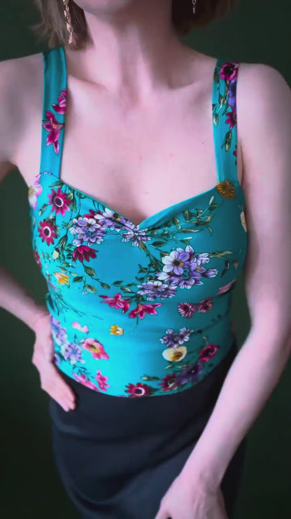 Exclusive tango top in soft jersey with lining