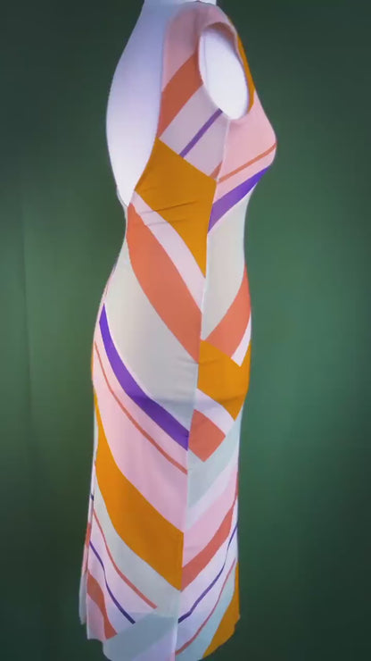 Elegant mesh tango dress with open back and beige lining