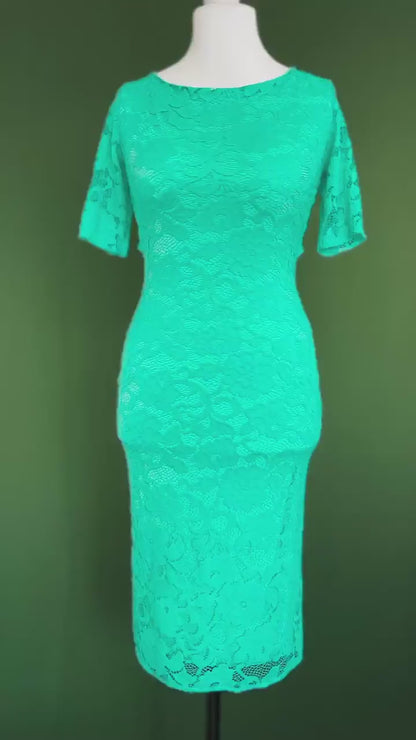 Chic Tiffany lace tango dress with delicate floral pattern