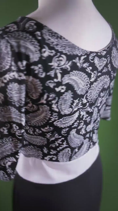 Robe de tango confortable en jersey avec un design contrasté élégant