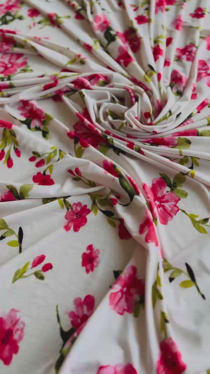 Floral tango top with open back and cross strap detail