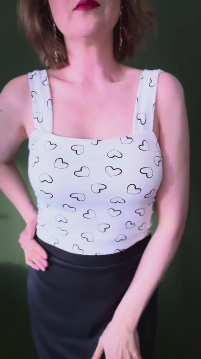 Exclusive tango top in soft jersey with lining