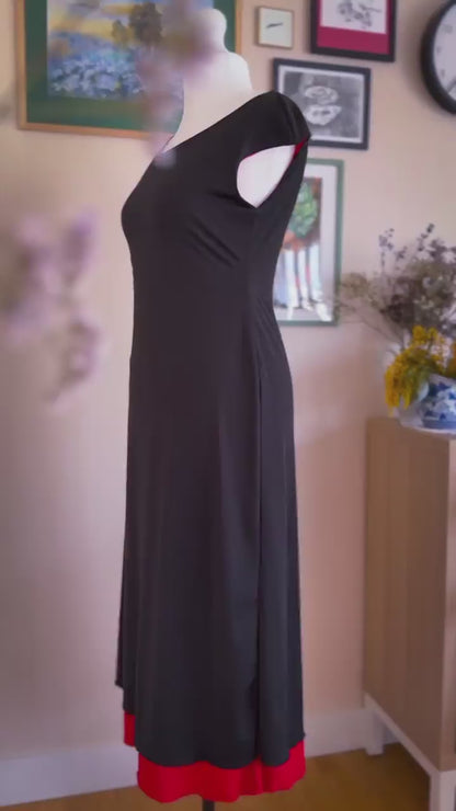 Exclusive Tango Dress with Embroidery and Layered Skirt