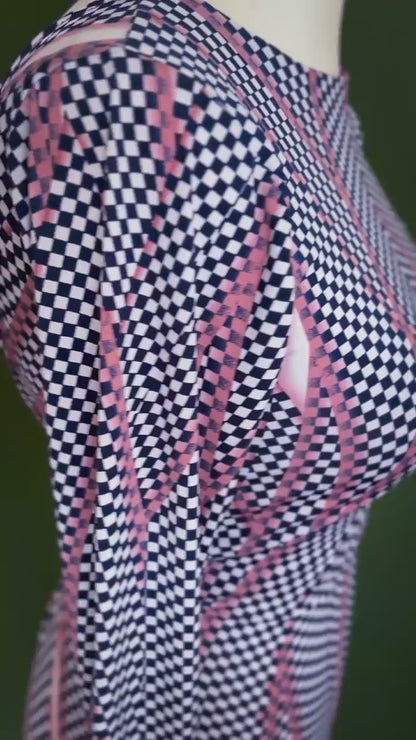 Midi tango dress with graceful flowing silhouette