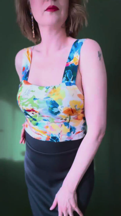 Comfortable lined jersey tango top for graceful movement