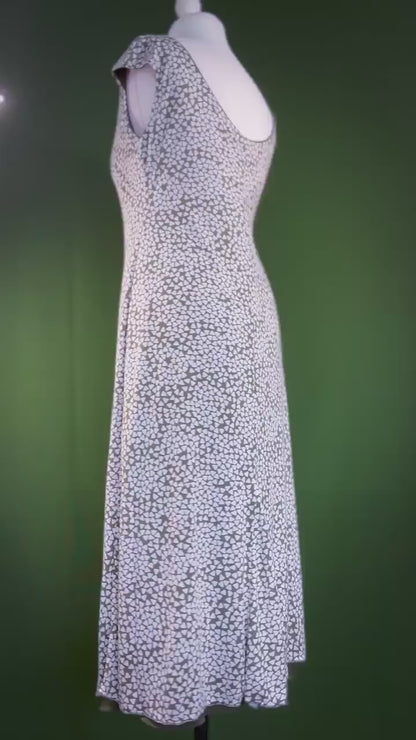 Reversible a-line tango dress with delicate print