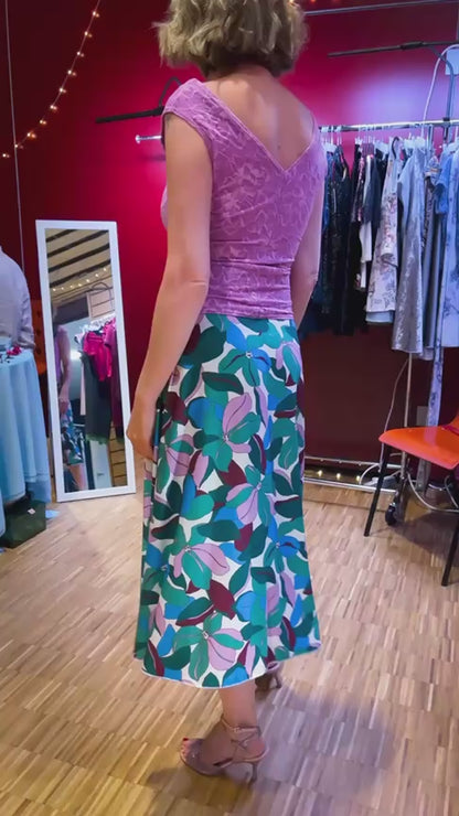 Graceful lightweight jersey tango skirt with flowing silhouette