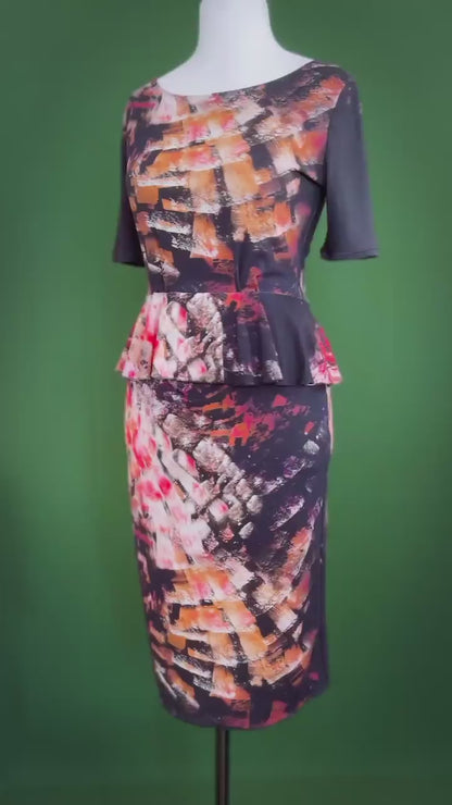 Exclusive viscose peplum top with lining