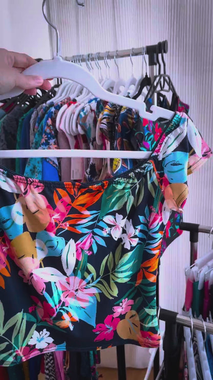 Floral tango top in soft viscose