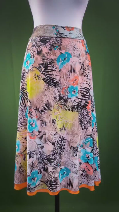 Double-layer tango skirt in silky jersey