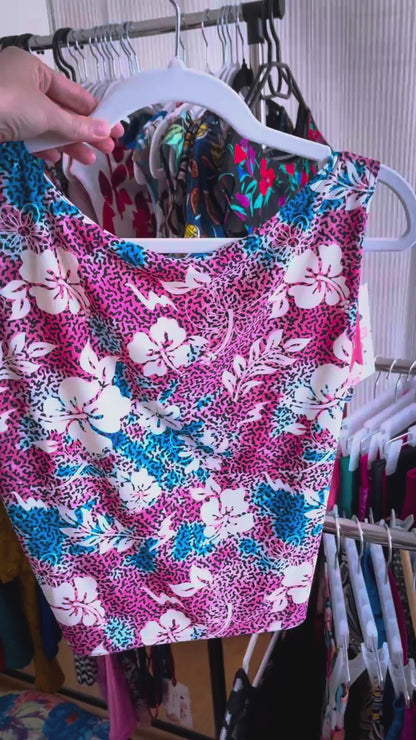 Bright lycra tango top - one of a kind