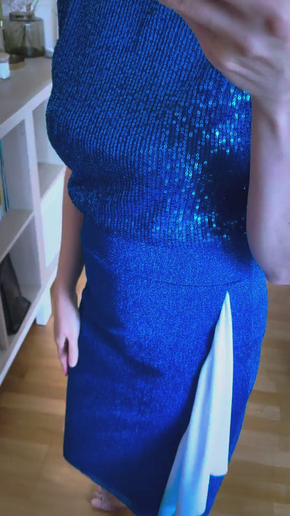 Pencil blue tango skirt