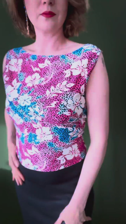 Bright lycra tango top - one of a kind