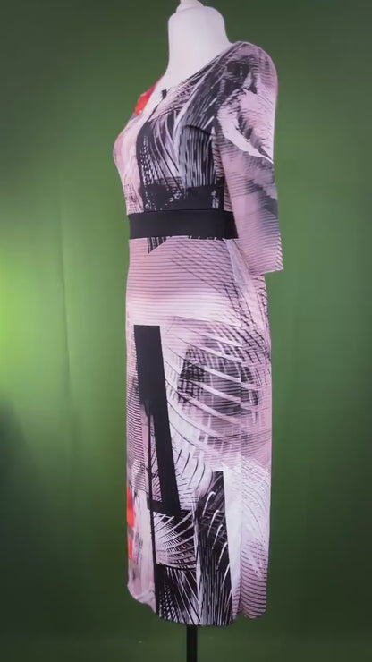 Elegant viscose tango dress with slim waistband