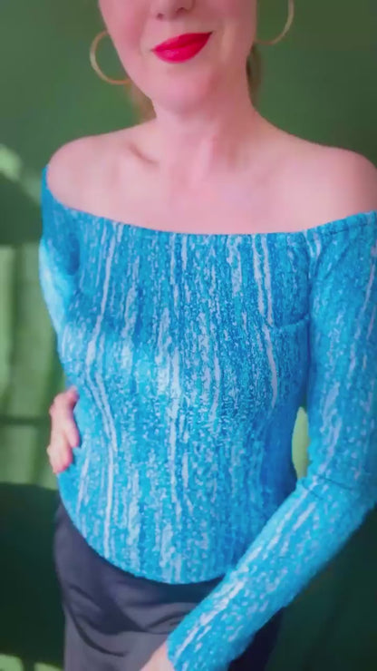 Limited Edition turquoise tango top in soft viscose