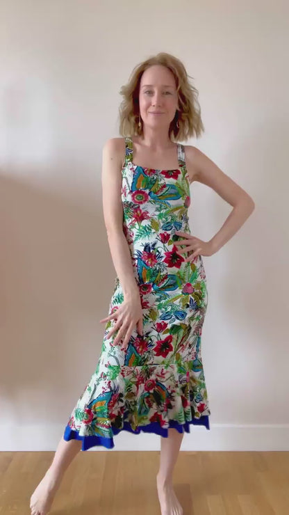 Elegant animal-inspired tango dress in deep rich colors