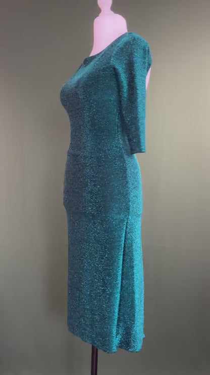 Shimmering tango dress with open bac