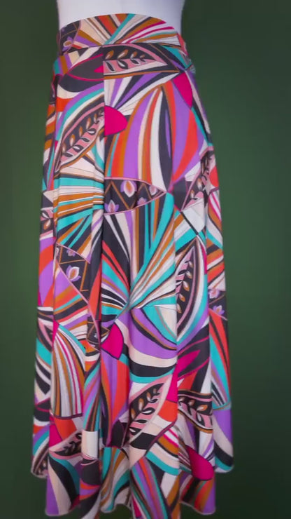 Graceful lightweight jersey tango skirt with flowing silhouette