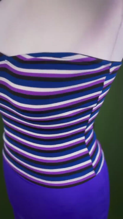 Striped knit bandeau top - one of a kind