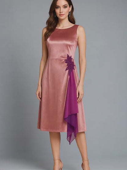 Luxurious velvet tango dress with chiffon drapes and embroidery