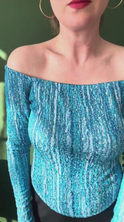 Limited Edition turquoise tango top in soft viscose