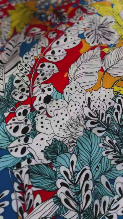 Floral tango tube top in silky jersey - one of a kind