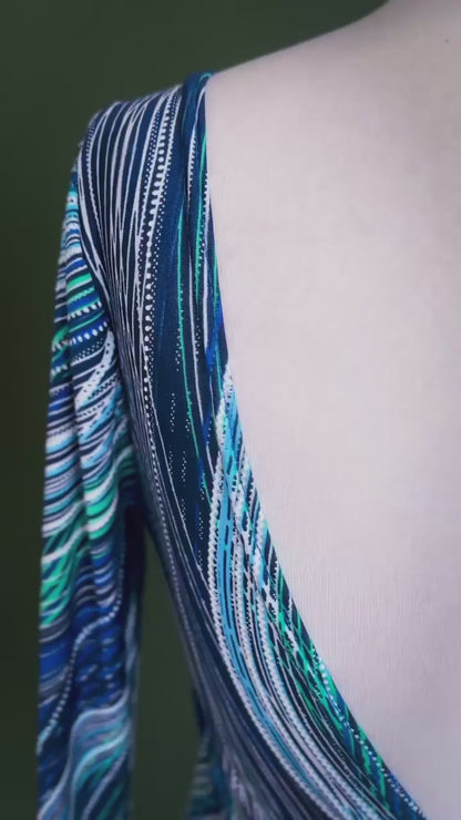 Exclusive one-of-a-kind knit tango dress